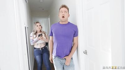 Busty Ella Knox and Jasmine Wilde get their eager pussies drilled in reality threesome