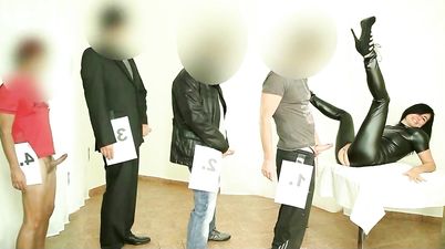 Gangbang Party In Dortmund! 10 Big Cocks For The Latex Slut - Cumshot