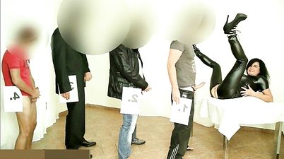 Gangbang Party In Dortmund! 10 Big Cocks For The Latex Slut - Public
