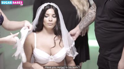 Busty Brunette Clara Has Second Thoughts On Her Wedding Day - brunette with big naturals
