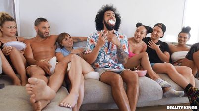 Pool Party Project DTF: Photo Day Fun - outdoor orgy with young sexy babes in bikini starring Kylie Rocket