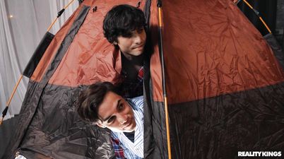 Lil Campers Sleepover Reality Threesome w Ricky Spanish his Horny Busty Stepmom