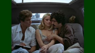 Classic scene with pretty chicks and talented lads
