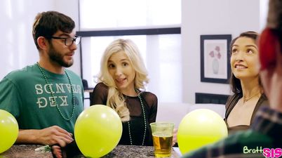 Perky Tits Piper Perri And Jericha Jem enjoy St. Patrick's Day Threesome Fuck - group hardcore with cumshot