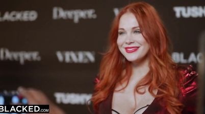 Infamous redhead slut Maitland Ward has intense orgasm with BBC Isiah maxwell in erotic interracial