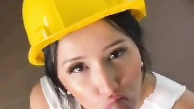 Construction worker Kathrin - Onlyfans with Big tits brunette