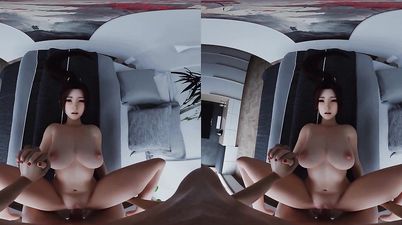 POV VR fetish hardcore with Busty Asian hentai Mai Shirainui - hentai 3D cartoon