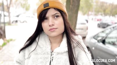 Latina wants to try a old dick - 18yo Brunette babe in outdoors hookup reality scene