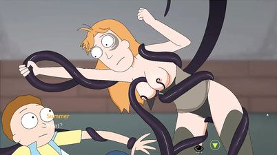 Busty cartoon babes get satisfied with tentacles