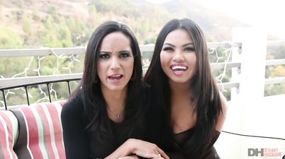 Brunette lesbians in sexy lingerie fingering - Fettered By The FemmeDom - Cindy Starfall