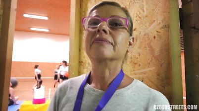 Mature Nerd in Eyeglasses Petra - Horny PE Teacher - Reality POV