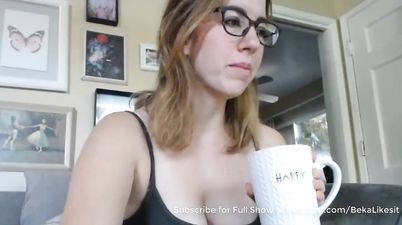 PAWG mommy Soccer Cougar Plays with her Pussy before Stepson comes Home