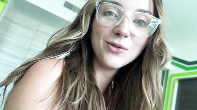 Nerdy Hairy StepSister Macy Meadows - big ass and hairy pussy in homemade hardcore