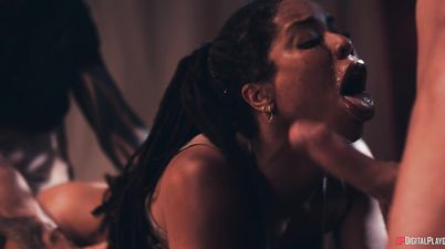 Interracial Threesome Episodes - Machine Gunner - Episode 2 starring Kira Noir