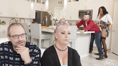 Thanksgiving Anal Fuckfeast - Ebony Shemale Jexxxica Blake Ass fucking Fiancee Buck Richards