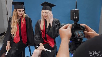 Trans Angels in Photo Studio Threesome - Graduated And Penetrated - Ivory Mayhem, Izzy Wilde