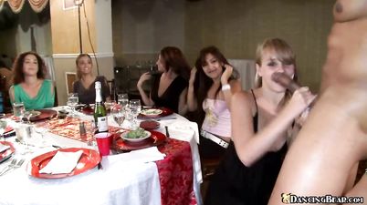 One Wild Vintage CFNM Party with Anal craving sluts
