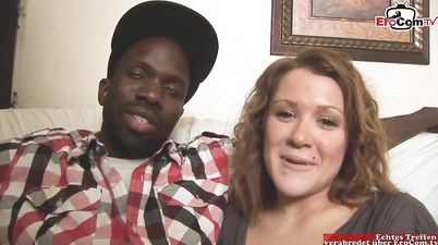 Chubby PAWG slut with big tits and her BBC  boyfriend at homemade interracial casting - fat ass