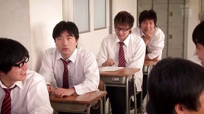japanese students dicking fat ass milf teacher in classroom