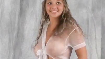 Christina Model Bouncing Her Big Tits See Through - Christina model