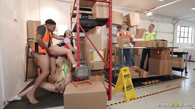 Working Girls at Warehouse: Interracial Threesome - Celtic Iron, Air Thugger, Chloe Surreal, Nick Strokes, Mike Avery, Lexi Samplee