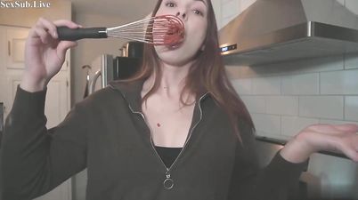 Stepmom Is A MILF - Cooking and homemade POV fucking