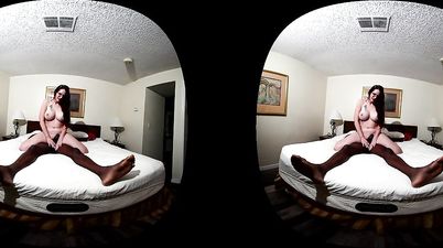 Incredible MILF interracial VR sex smutty clip