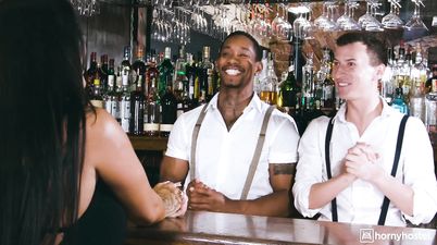 Bar Tab Bargain Payment In Pleasure: Jesus Reyes, Charlie Dean nail Tattooed Brunette Mom Lola Bonita in Bar