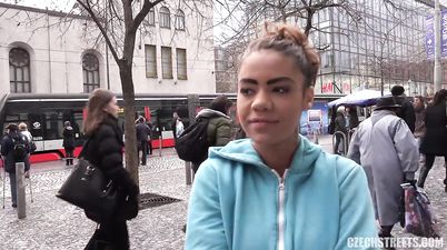 Young brunette Gypsy lady fucks for quick cash - Hardcore outdoors