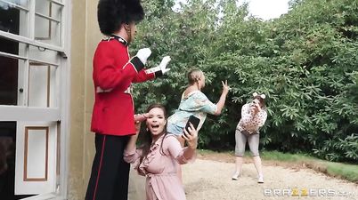 Juicy cutie gets a doggy style orgasm from a Beefeater