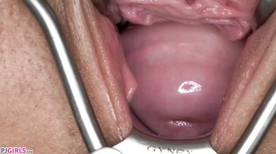 Inside valentina Sierra - gynaecological fetish, spatula close up