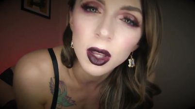 Hypnosis JOI with tattooed babe - big natural tits in sexy linegrie