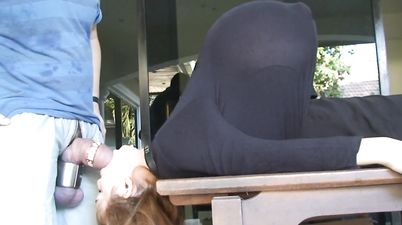deepthroat and fetish cock torture - feat. ridiculously huge monster tits