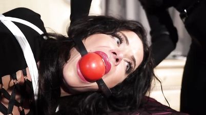 Catburglar's captive - Fetish lesbian femdom with bondage and gagging