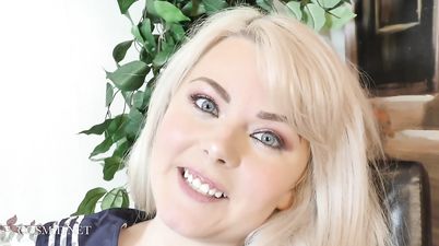 Blonde Green Eyed Danni Burton Schoolgirl in Uniform Masturbating