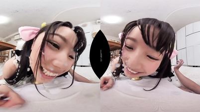 POV VR fetish Blowjob by young Japanese schoolgirl