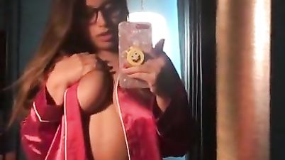 Big Boobs Hottie Plays with her hairy bush at home while her parents nap - Masturbation