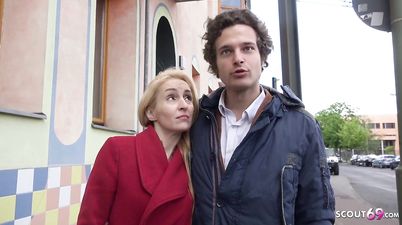 GERMAN SCOUT I SKINNY MILF DEEP ANAL I CHEATING BOYFRIEND AT STREET CASTING - Blonde