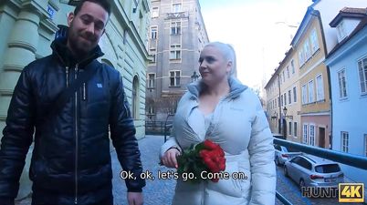 HUNT4K. Cuck counts cash while skilled hunter fucks his potential girlfriend - Cuckold