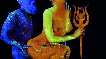 Raise of Gods - cosplay sex with busty glittered babe and Neptun