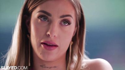 Buxom Lesbian Bartender face sitting cheers up patron - Emily willis